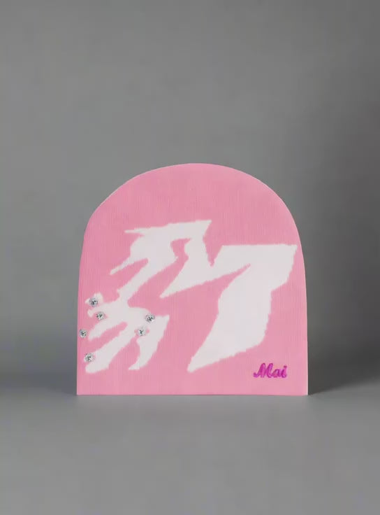MOI PINK LIGHING BEANIE